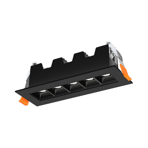 Lotus JXL-TXH05-T11W 6" 5-Light LED Linear Recessed Downlight, 5CCT Selectable - Black