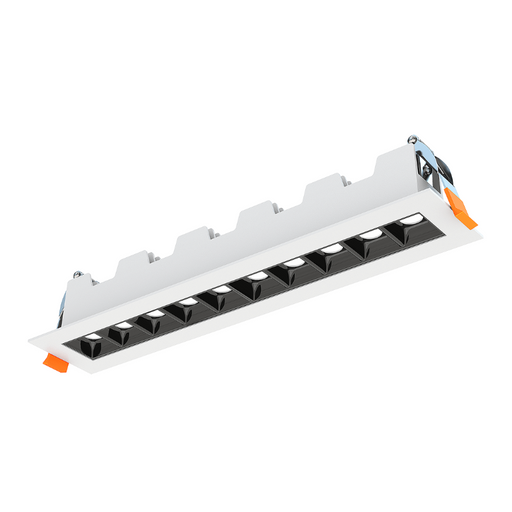 Lotus JXL-TXH10-T18W 12" 10-Light LED Linear Recessed Downlight, 5CCT Selectable - White