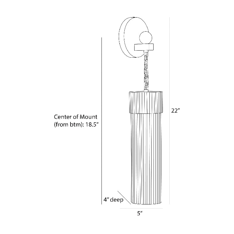Arteriors Jayce 1-lt 22" Tall Wall Sconce 