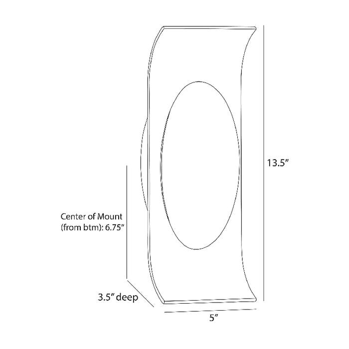 Arteriors Jeter 1-lt 14" Tall LED Wall Sconce