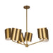Kuzco CH58830 Keiko 6-lt 31" Chandelier-Brushed Gold