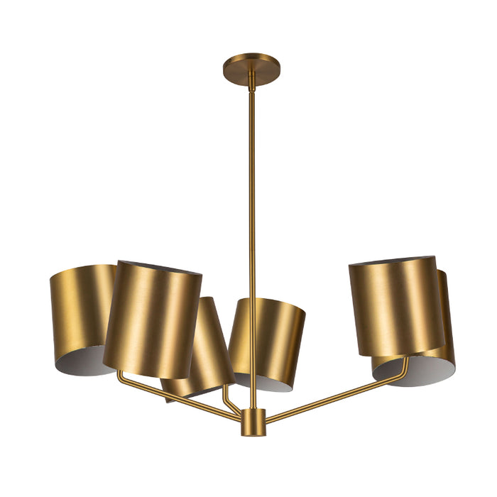 Kuzco CH58830 Keiko 6-lt 31" Chandelier-Brushed Gold
