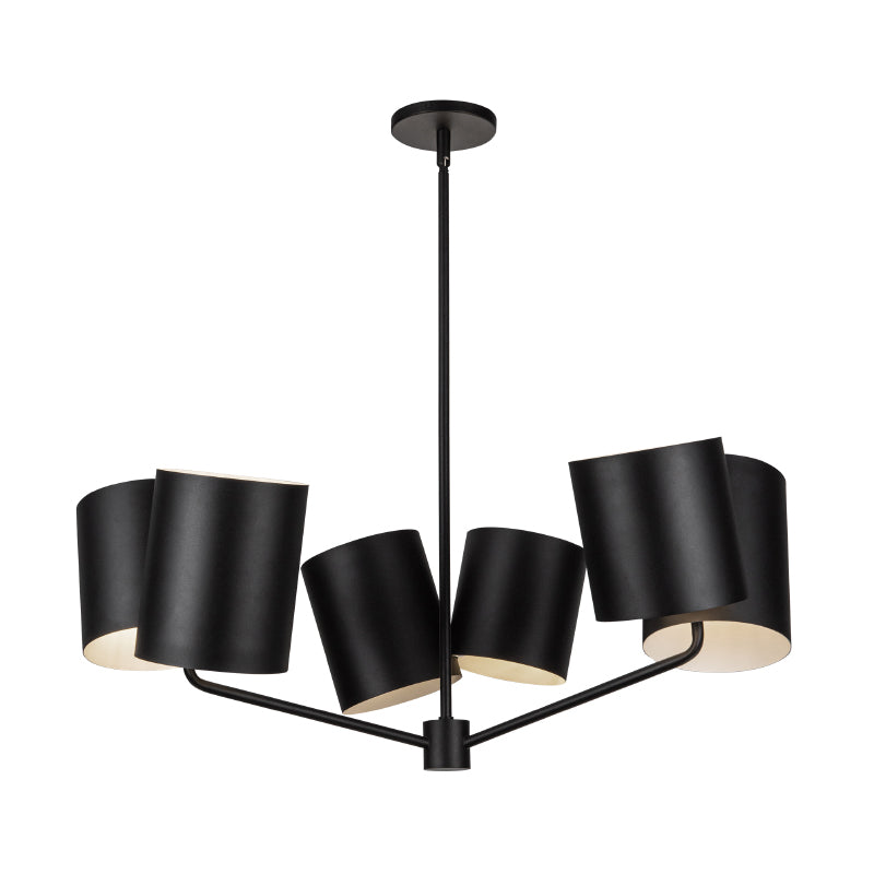 Kuzco CH58830 Keiko 6-lt 31" Chandelier-Black