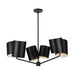 Kuzco CH58830 Keiko 6-lt 31" Chandelier-Black