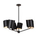 Kuzco CH58830 Keiko 6-lt 31" Chandelier-Black
