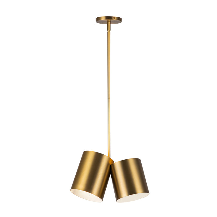 Kuzco PD58814 Keiko 2-lt 14" Chandelier-Brushed Gold
