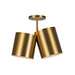 Kuzco SF58814 Keiko 2-lt 14" Semi Flush-Brushed Gold