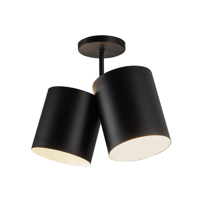 Kuzco SF58814 Keiko 2-lt 14" Semi Flush-Black
