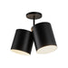 Kuzco SF58814 Keiko 2-lt 14" Semi Flush-Black
