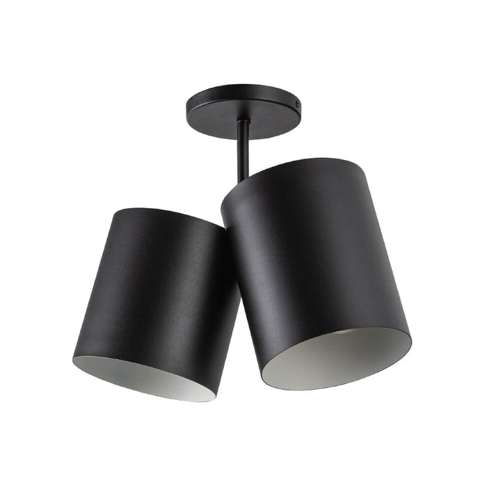 Kuzco SF58814 Keiko 2-lt 14" Semi Flush-Black