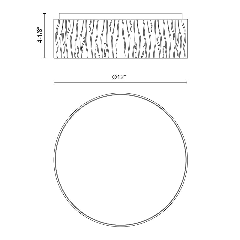Alora FM361212 Kensington 1-lt 12" LED Flush Mount