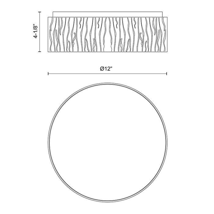 Alora FM361212 Kensington 1-lt 12" LED Flush Mount
