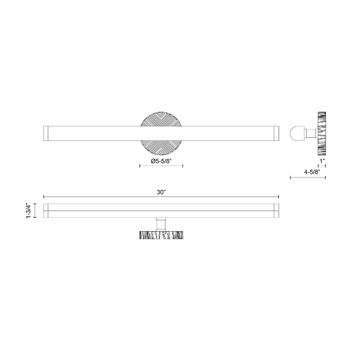 Alora WV361230 Kensington 1-lt 30" LED Vanity Light