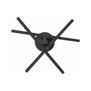 AFX KNOF18LAJUD Knoll 3-lt 19" LED Flush Mount - Black