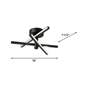 AFX KNOF18LAJUD Knoll 3-lt 19" LED Flush Mount