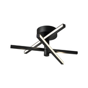AFX KNOF18LAJUD Knoll 3-lt 19" LED Flush Mount - Black