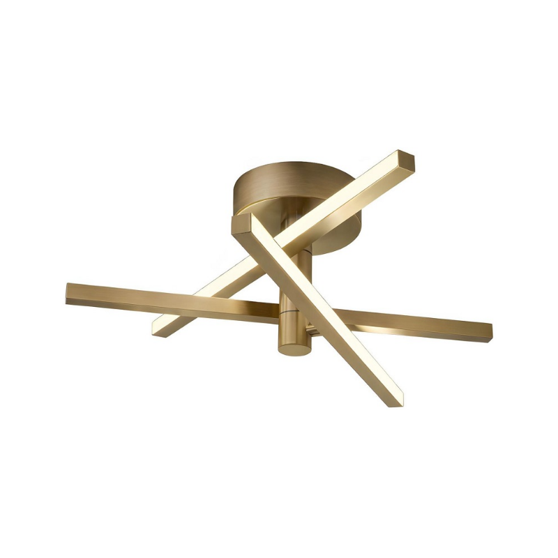 AFX KNOF18LAJUD Knoll 3-lt 19" LED Flush Mount - Light Antique Brass