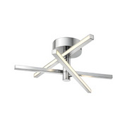 AFX KNOF18LAJUD Knoll 3-lt 19" LED Flush Mount - Polished Chrome
