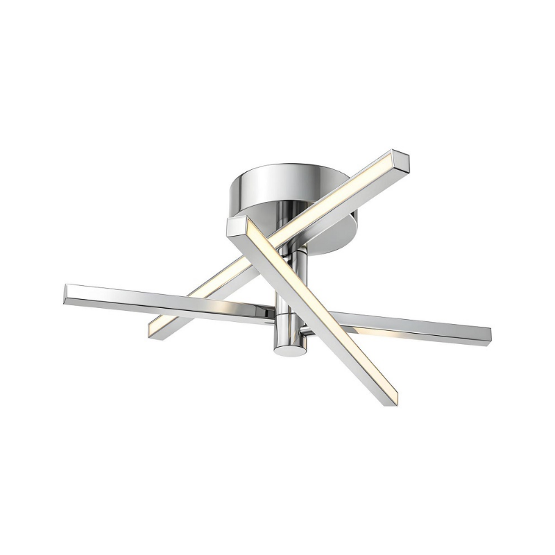 AFX KNOF18LAJUD Knoll 3-lt 19" LED Flush Mount - Polished Chrome