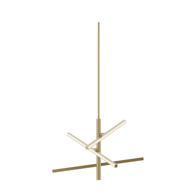 AFX KNOP24LAJUD Knoll 3-lt 24" LED Pendant - Light Antique Brass