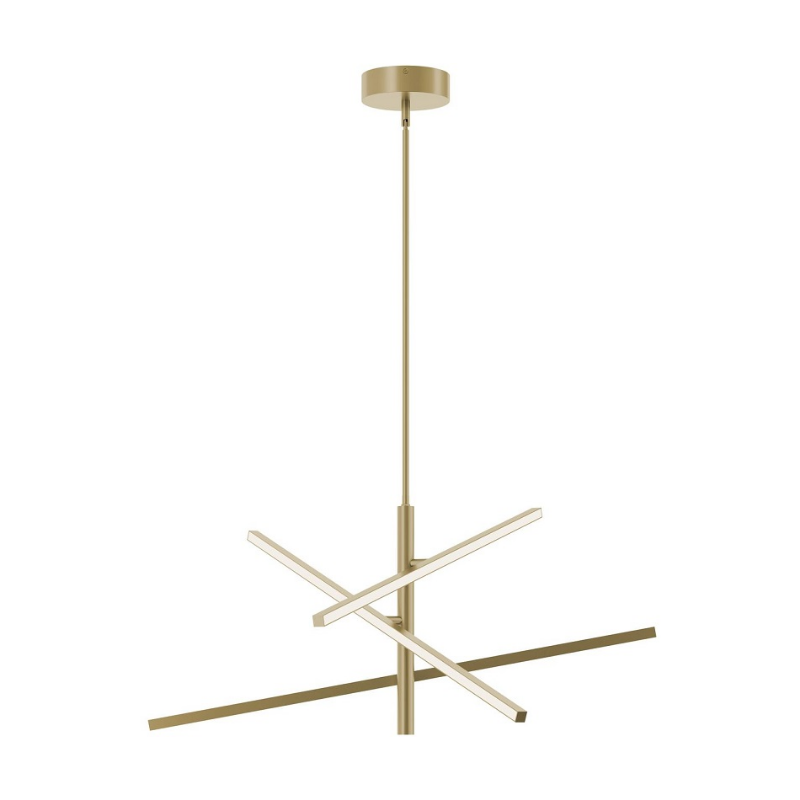 AFX KNOP36LAJUD Knoll 3-lt 36" LED Pendant - Light Antique Brass