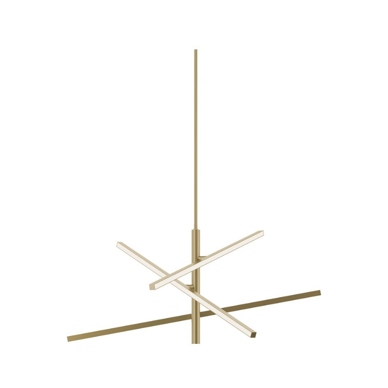 AFX KNOP36LAJUD Knoll 3-lt 36" LED Pendant - Light Antique Brass