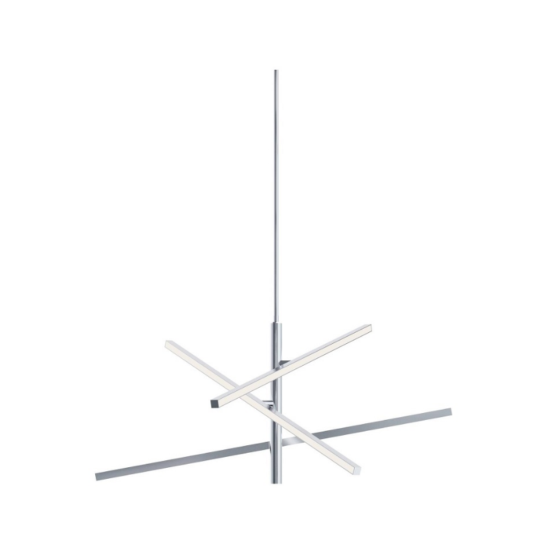 AFX KNOP36LAJUD Knoll 3-lt 36" LED Pendant - Polished Chrome