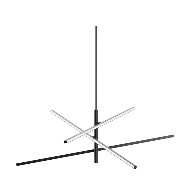 AFX KNOP48LAJUD Knoll 3-lt 48" LED Pendant - Black
