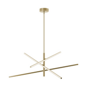 AFX KNOP48LAJUD Knoll 3-lt 48" LED Pendant - Light Antique Brass