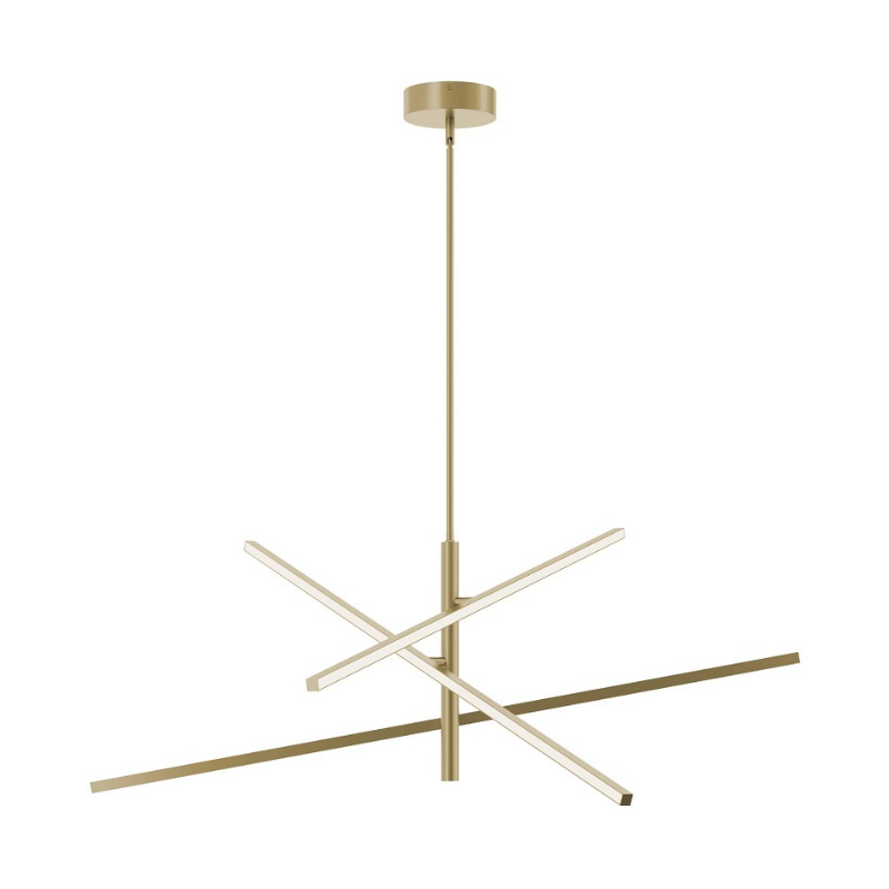 AFX KNOP48LAJUD Knoll 3-lt 48" LED Pendant - Light Antique Brass