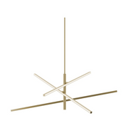 AFX KNOP48LAJUD Knoll 3-lt 48" LED Pendant - Light Antique Brass