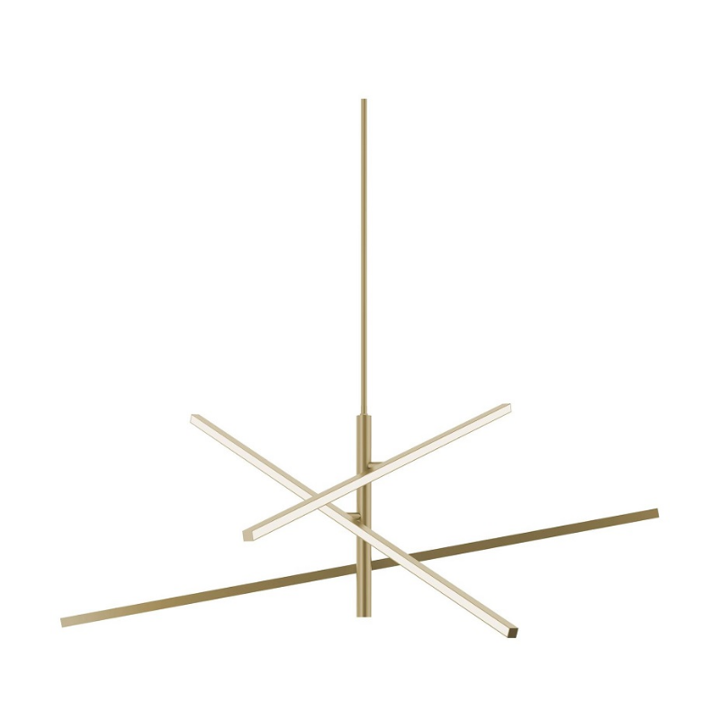 AFX KNOP48LAJUD Knoll 3-lt 48" LED Pendant - Light Antique Brass