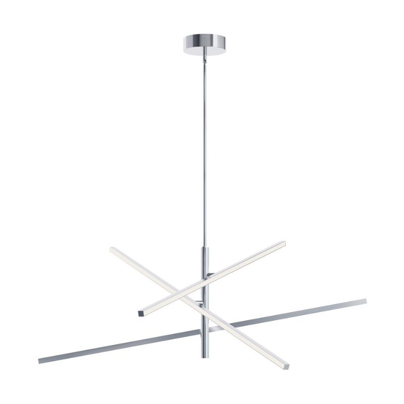 AFX KNOP48LAJUD Knoll 3-lt 48" LED Pendant - Polished Chrome