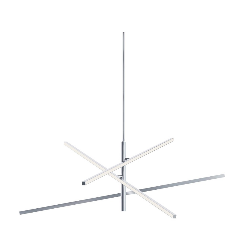 AFX KNOP48LAJUD Knoll 3-lt 48" LED Pendant - Polished Chrome