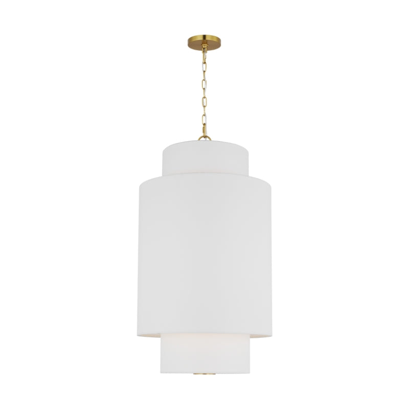 Visual Comfort KSP1171 Sawyer 1-lt 15" LED Small Hanging Pendant - Burnished Brass