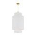 Visual Comfort KSP1171 Sawyer 1-lt 15" LED Small Hanging Pendant - Burnished Brass
