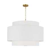Visual Comfort KSP1184 Sawyer 4-lt 32" LED Extra Large Hanging Pendant - Burnished Brass