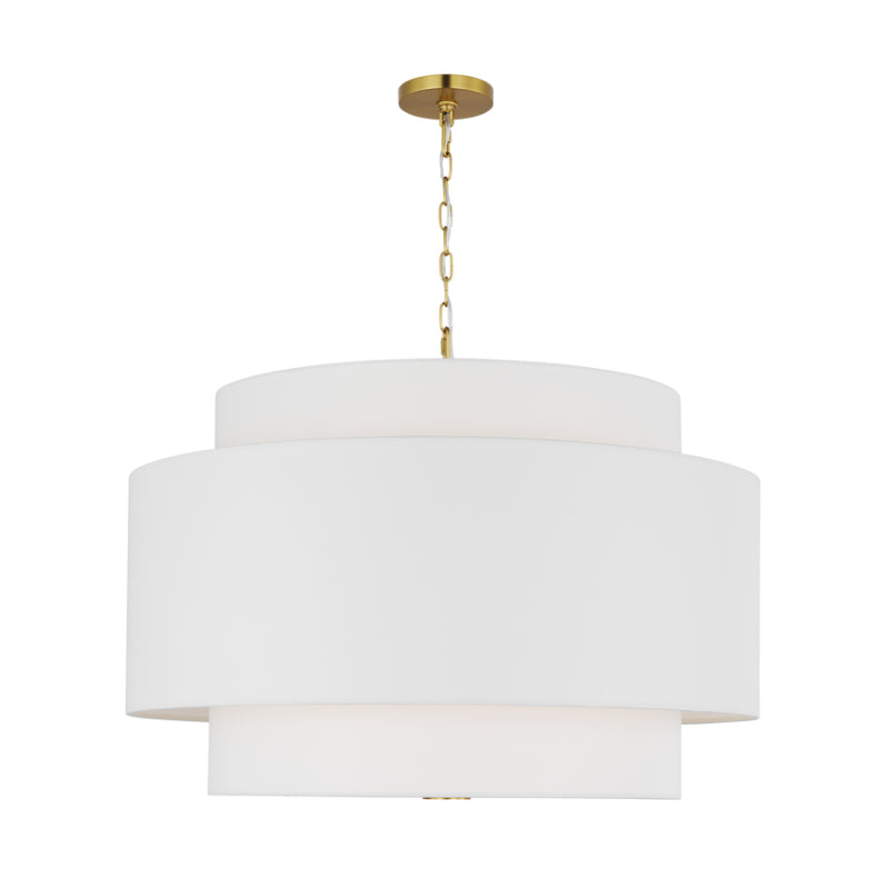 Visual Comfort KSP1184 Sawyer 4-lt 32" LED Extra Large Hanging Pendant - Burnished Brass