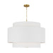 Visual Comfort KSP1184 Sawyer 4-lt 32" LED Extra Large Hanging Pendant - Burnished Brass