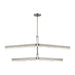 Visual Comfort KWCH704 Linea 4-lt 56" 2-Tier LED Chandelier - Antique Nickel