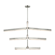 Visual Comfort KWCH705 Linea 6-lt 56" 3-Tier LED Chandelier - Antique Nickel