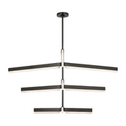Visual Comfort KWCH705 Linea 6-lt 56" 3-Tier LED Chandelier - Bronze
