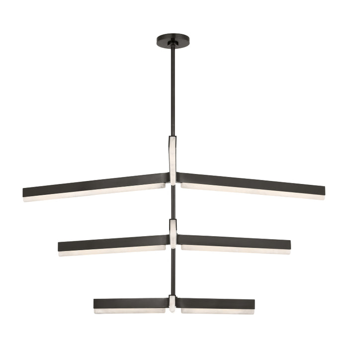 Visual Comfort KWCH705 Linea 6-lt 56" 3-Tier LED Chandelier - Bronze