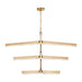 Visual Comfort KWCH705 Linea 6-lt 56" 3-Tier LED Chandelier - Hand Rubbed Antique Brass