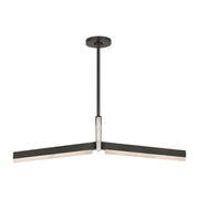 Visual Comfort KWCH706 Linea 3-lt 42" LED Chandelier - Bronze