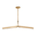 Visual Comfort KWCH706 Linea 3-lt 42" LED Chandelier - Hand Rubbed Antique Brass