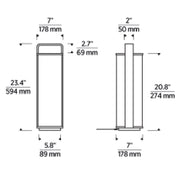 Visual Comfort KWFL61827 Flacara 24" Tall LED Rechargeable Lantern