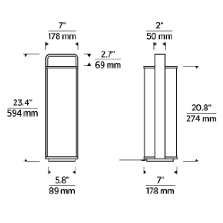 Visual Comfort KWFL61827 Flacara 24" Tall LED Rechargeable Lantern