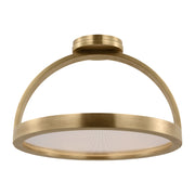 Visual Comfort KWFM191 Cerne 16" LED Semi Flush - Natural Brass