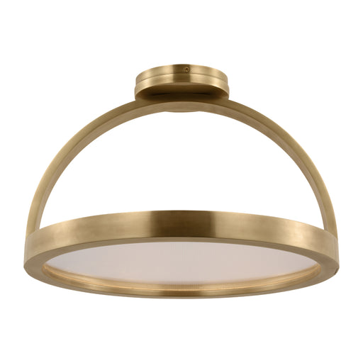 Visual Comfort KWFM191 Cerne 16" LED Semi Flush - Natural Brass